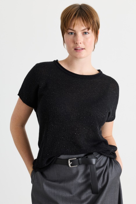 Strickshirt mit Pailletten - Intrend