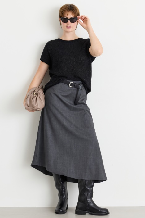 Strickshirt mit Pailletten - Intrend
