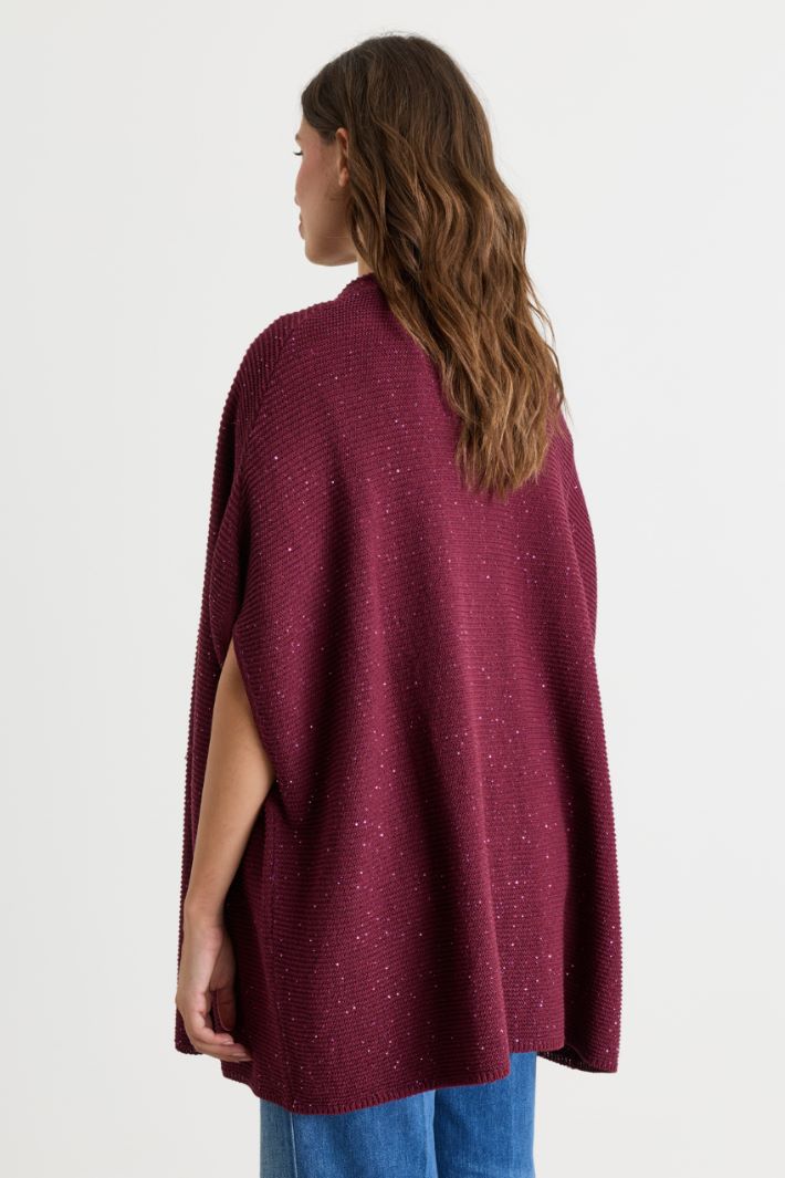 Sequinned Jumper - BORDEAUX - Intrend - 4