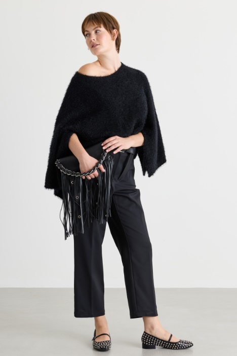 Maglia furry a mantella