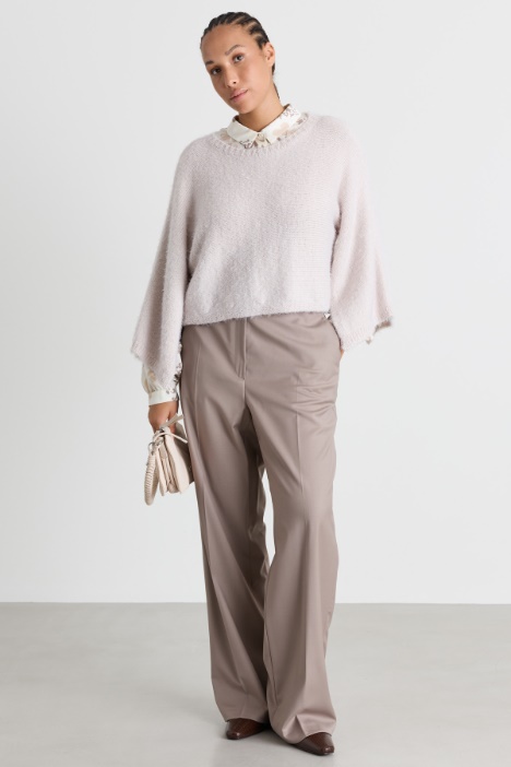 Flauschiger Cape-Pullover - Intrend