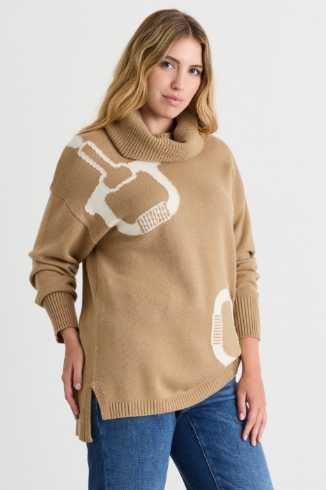 Jumper with removable cowl neck - Intrend
