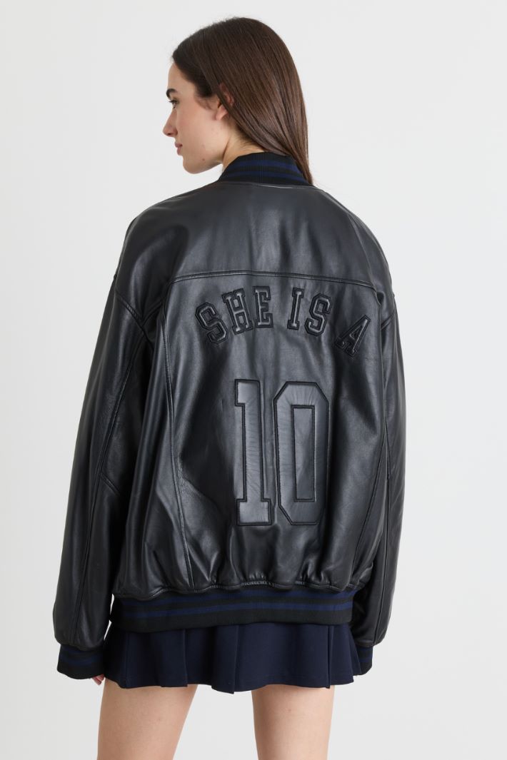 Cazadora bomber oversize - NEGRO - Intrend - 4