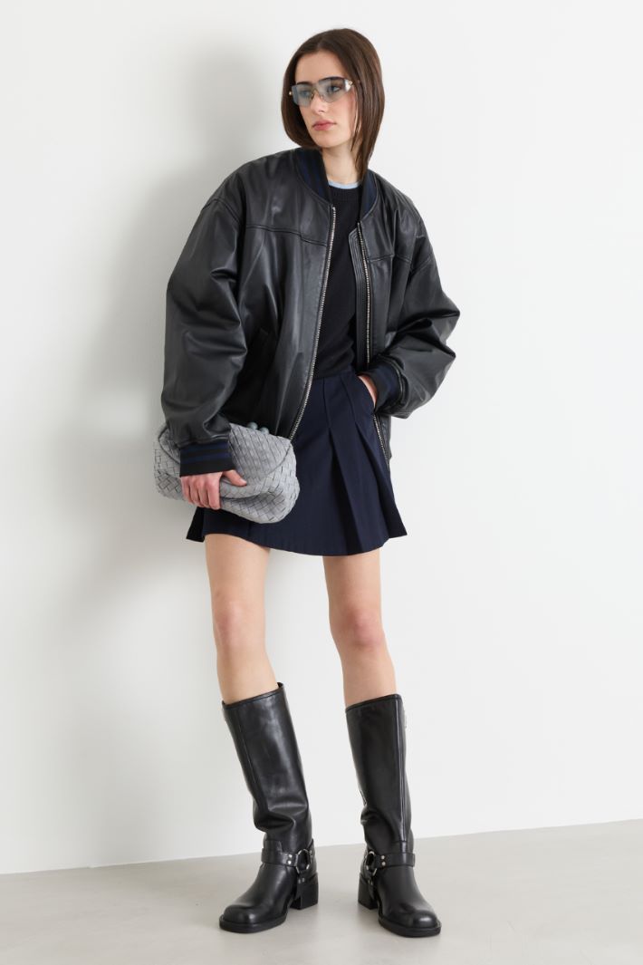 Cazadora bomber oversize - NEGRO - Intrend
