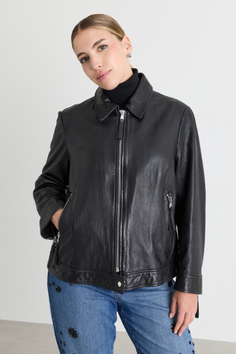 Zipped biker jacket - Intrend
