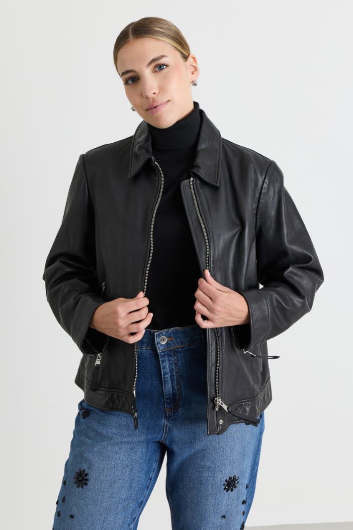 Giacca biker con zip - NERO - Intrend - 3