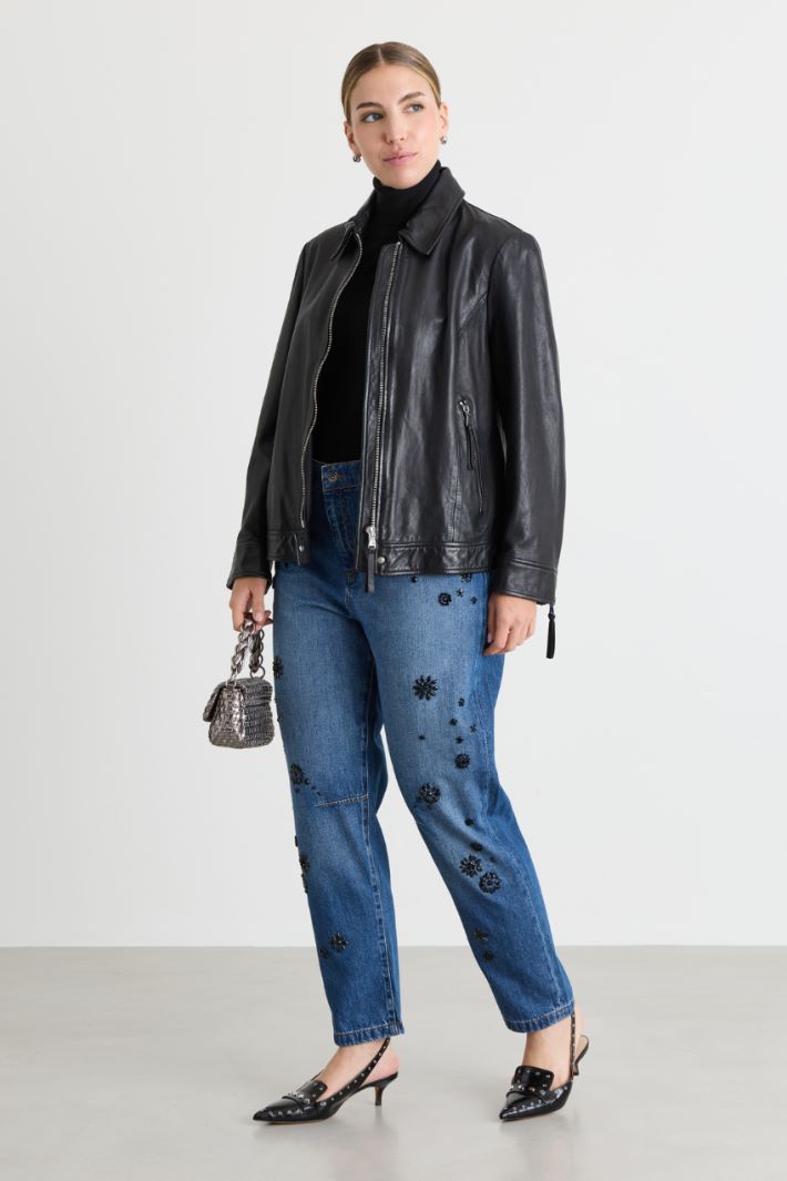 Giacca biker con zip - NERO - Intrend