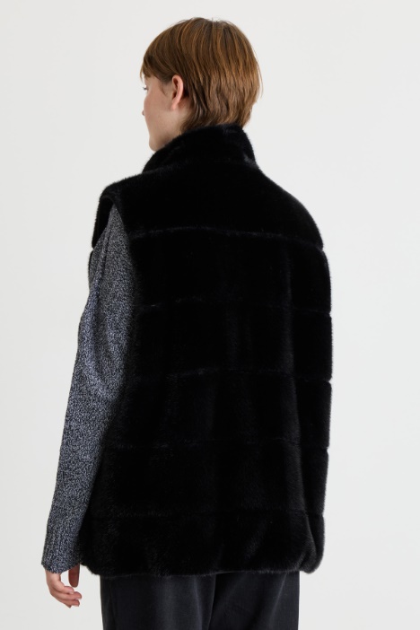 Gilet reversibile effetto trapuntato