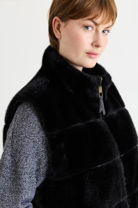 Gilet reversibile effetto trapuntato