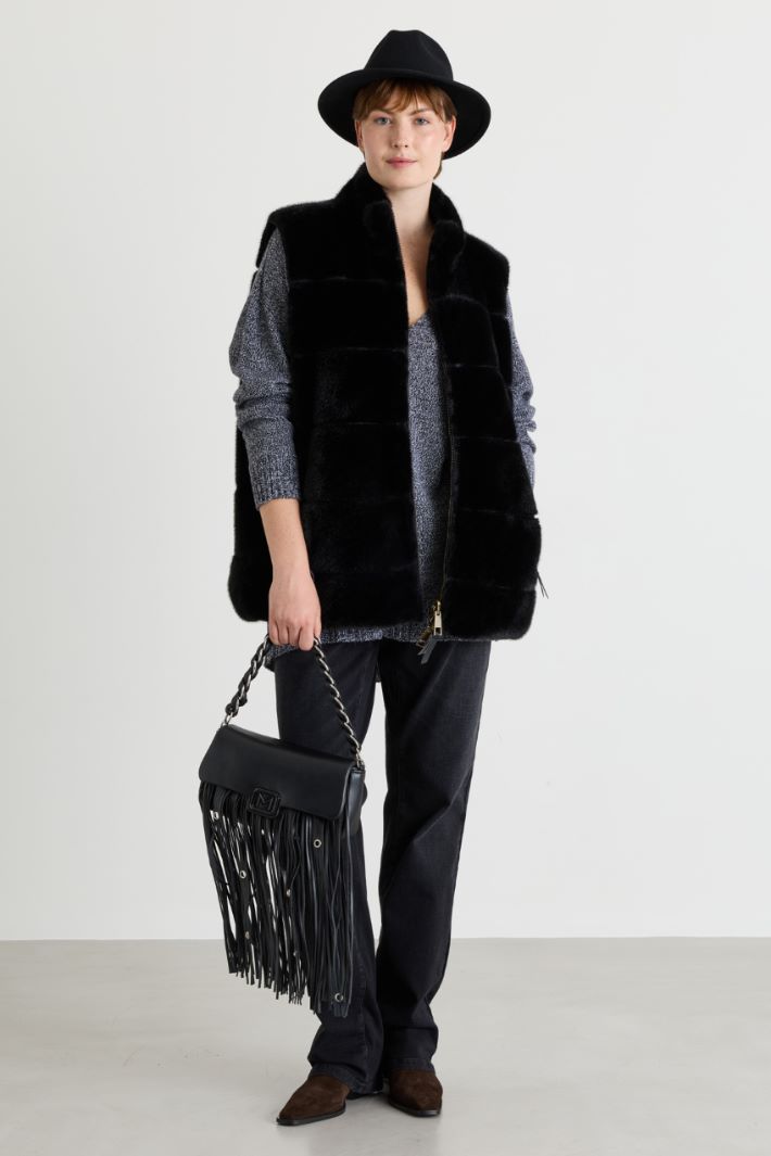 Gilet reversibile effetto trapuntato - NERO - Intrend
