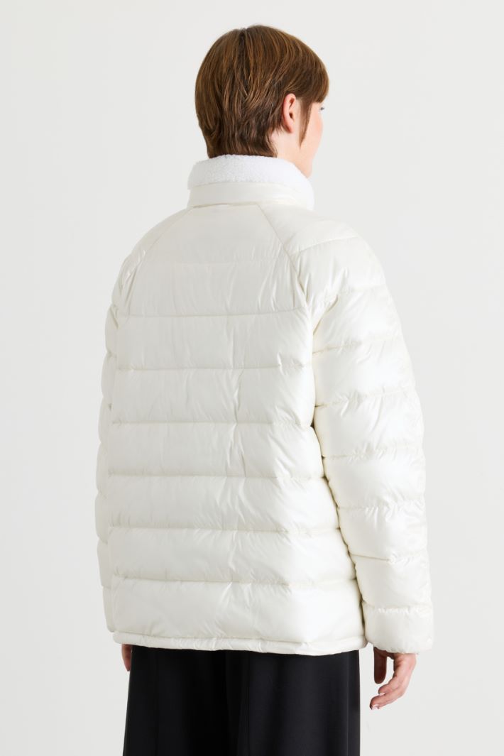 Imbottito in tela antigoccia con inserti - BIANCO - Intrend - 4