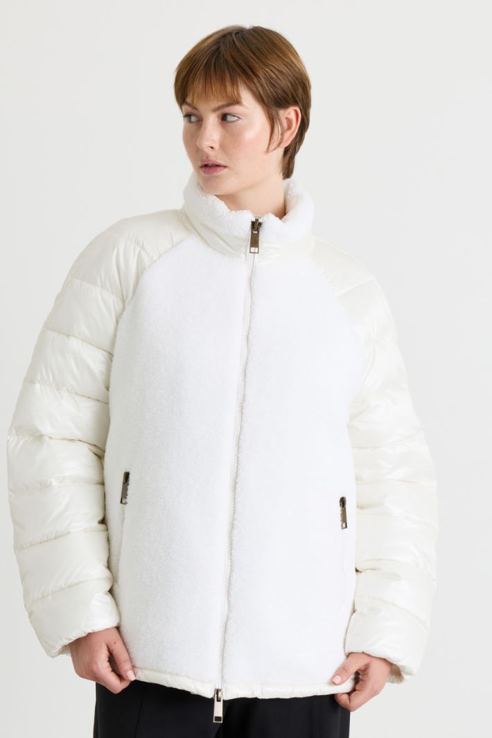 Imbottito in tela antigoccia con inserti - BIANCO - Intrend - 2