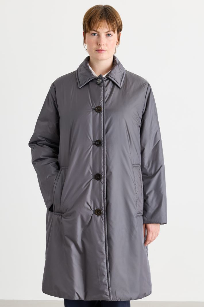 Manteau matelassé en micro-twill - GRIS - Intrend - 2