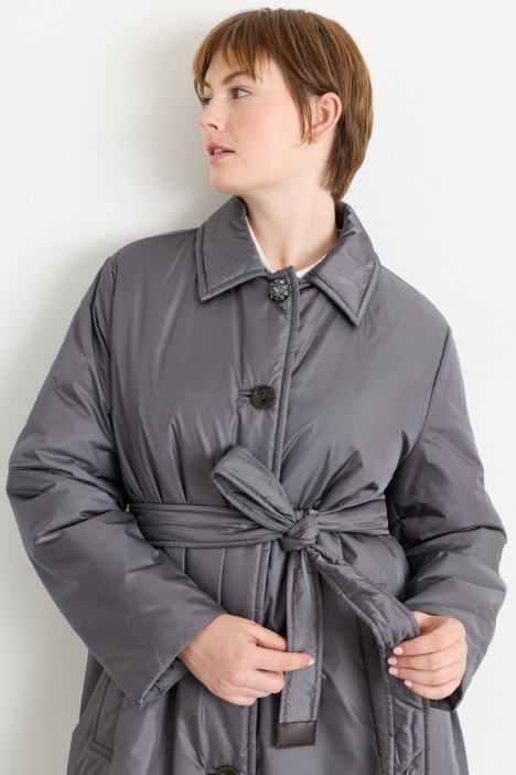 Cappotto imbottito in microtwill
