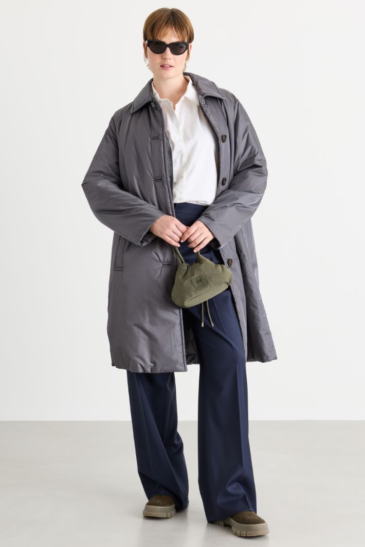 Manteau matelassé en micro-twill - GRIS - Intrend