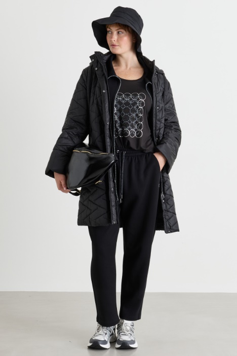 Padded jacket in water-repellent technical canvas - Intrend