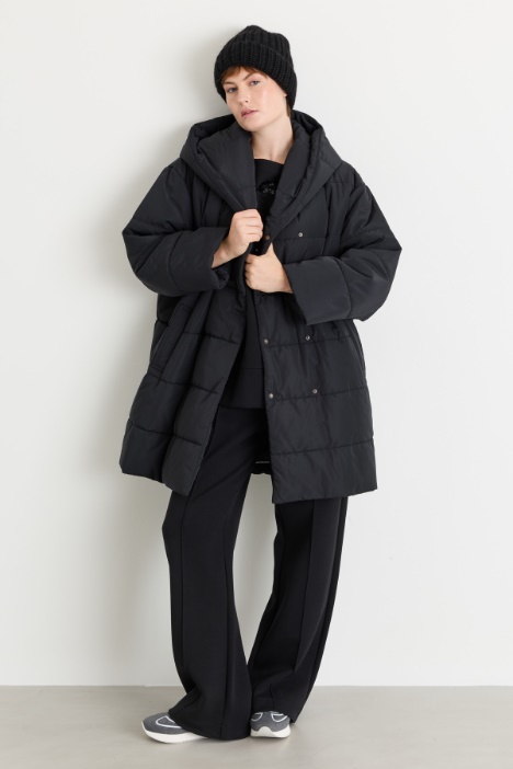 Cocoon padded jacket in water-repellent taffeta - Intrend