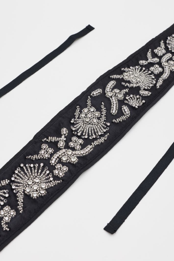 Jewelled obi belt - BLACK - Intrend - 2