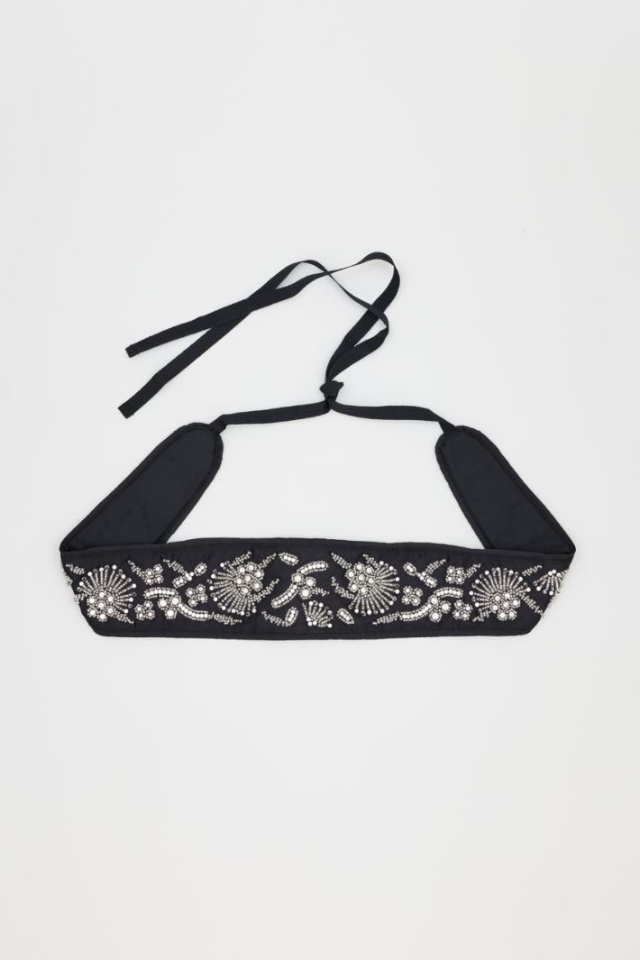 Jewelled obi belt - BLACK - Intrend