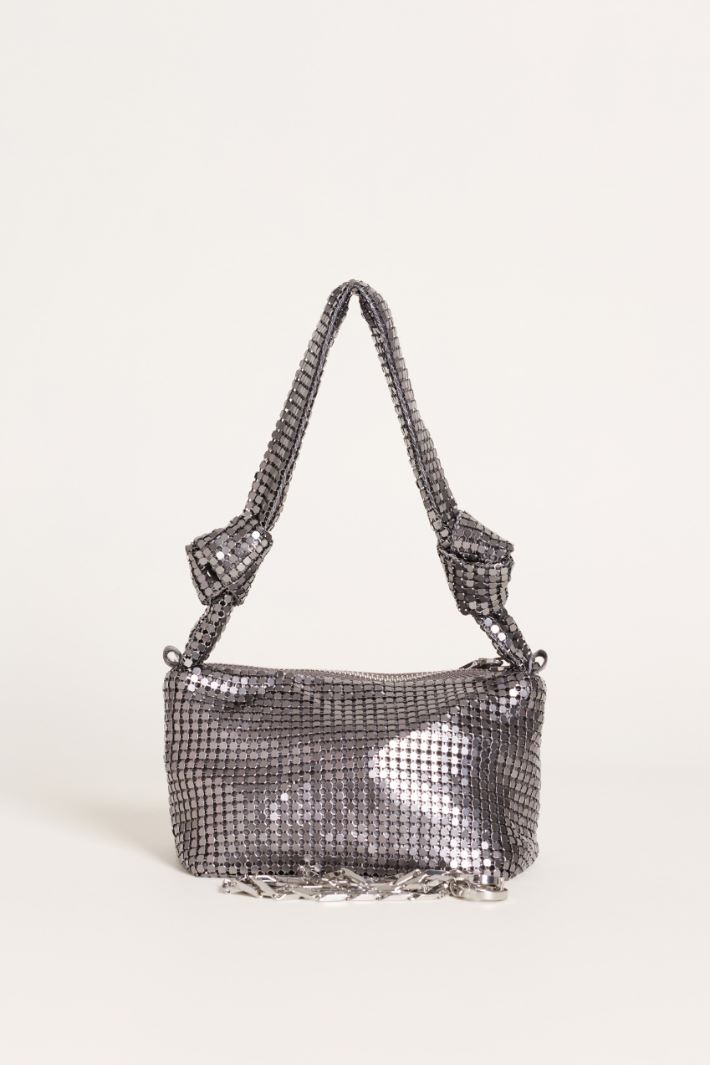 Borsa in metal mesh - GRIGIO - Intrend - 3
