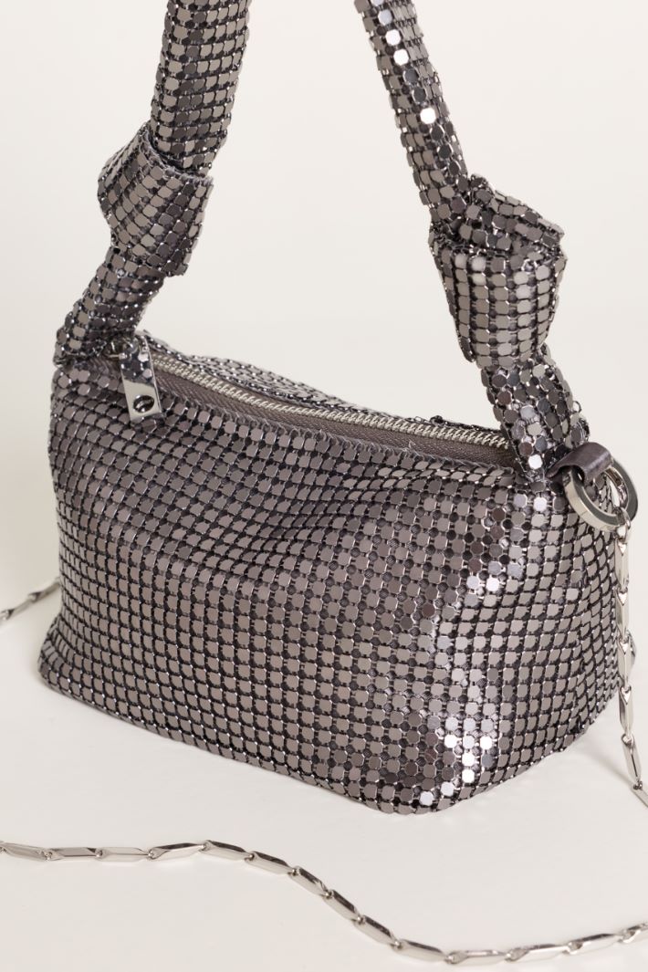Borsa in metal mesh - GRIGIO - Intrend - 4