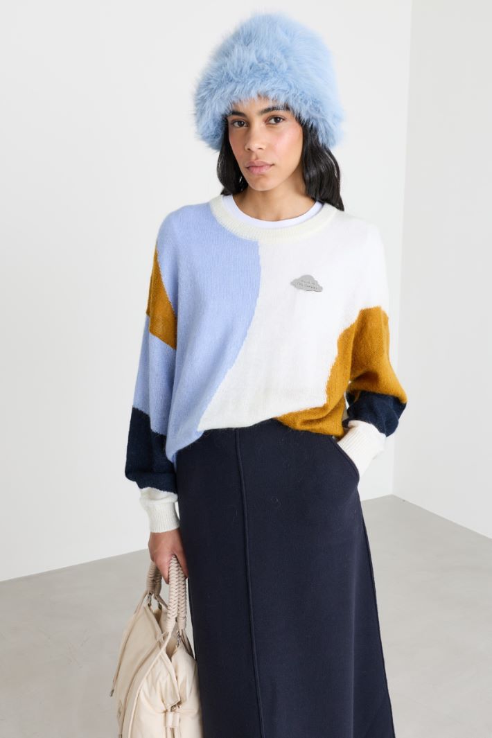 Fluffy bucket hat - LIGHT BLUE - Intrend - 2