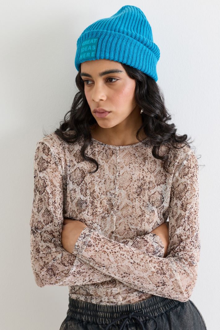 Ribbed Hat - LIGHT BLUE - Intrend