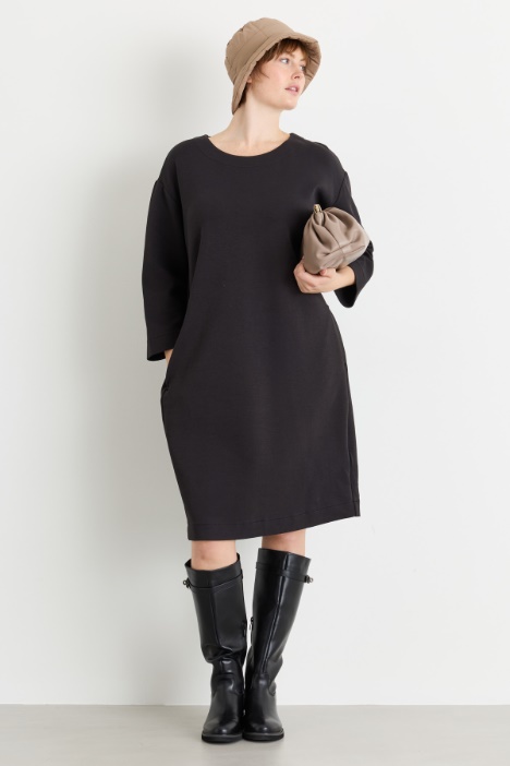 Egg-shaped dress in jersey - Intrend