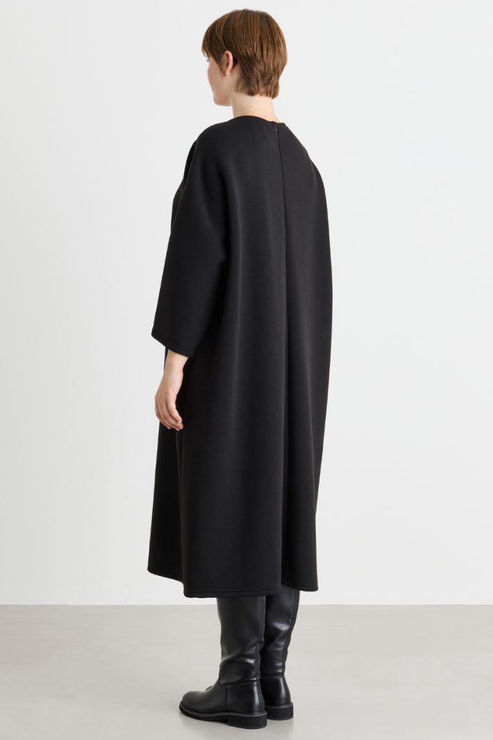 Compact jersey dress - BLACK - Intrend - 4