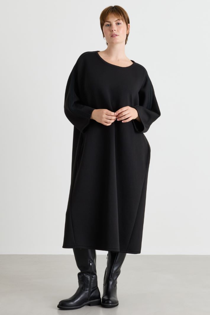 Compact jersey dress - BLACK - Intrend - 2