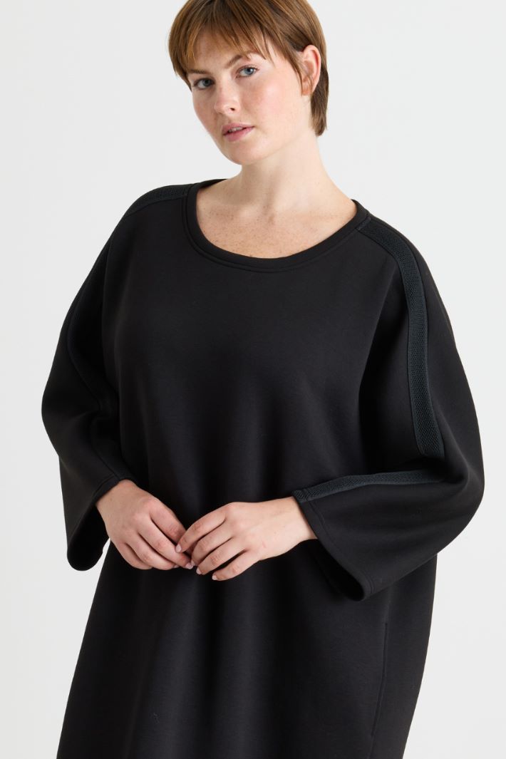 Compact jersey dress - BLACK - Intrend - 3