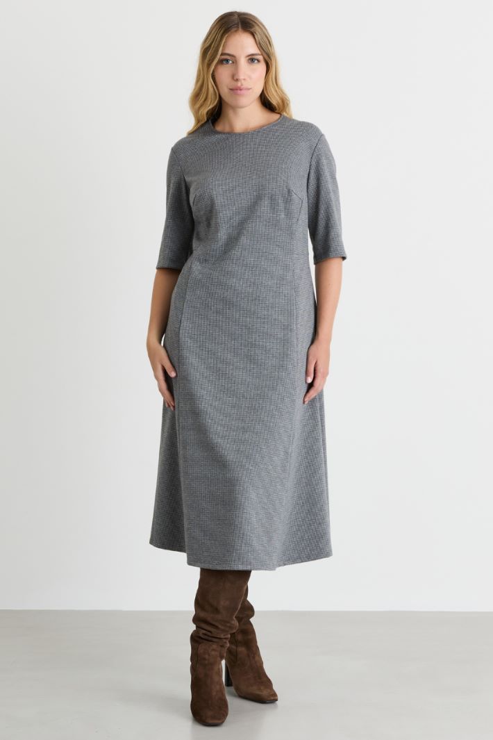 Abito in jersey jacquard - GRIGIO - Intrend - 2