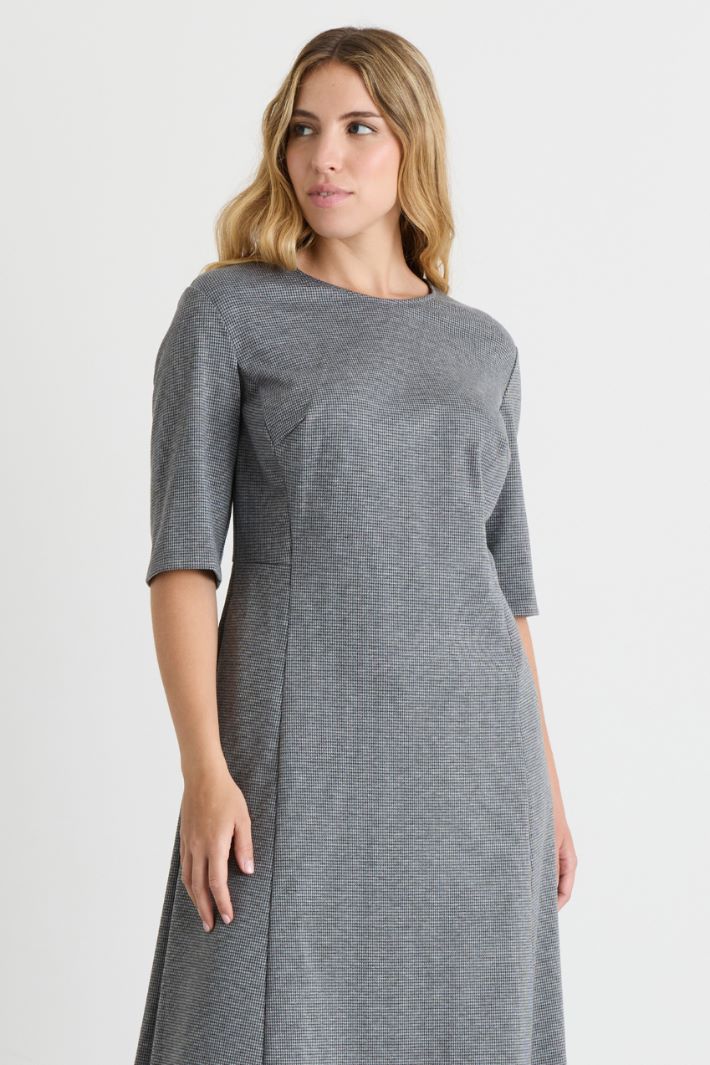 Abito in jersey jacquard - GRIGIO - Intrend - 3