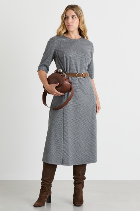 Abito in jersey jacquard - Intrend