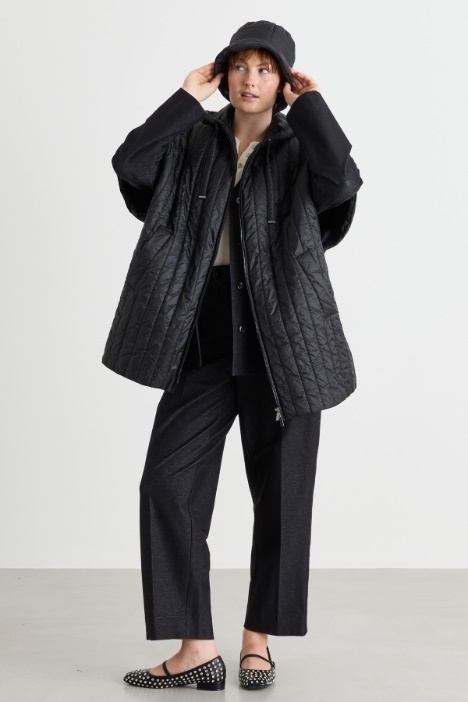 Padded cape in water-repellent technical fabric - Intrend