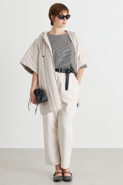 Padded cape in water-repellent technical fabric - Intrend