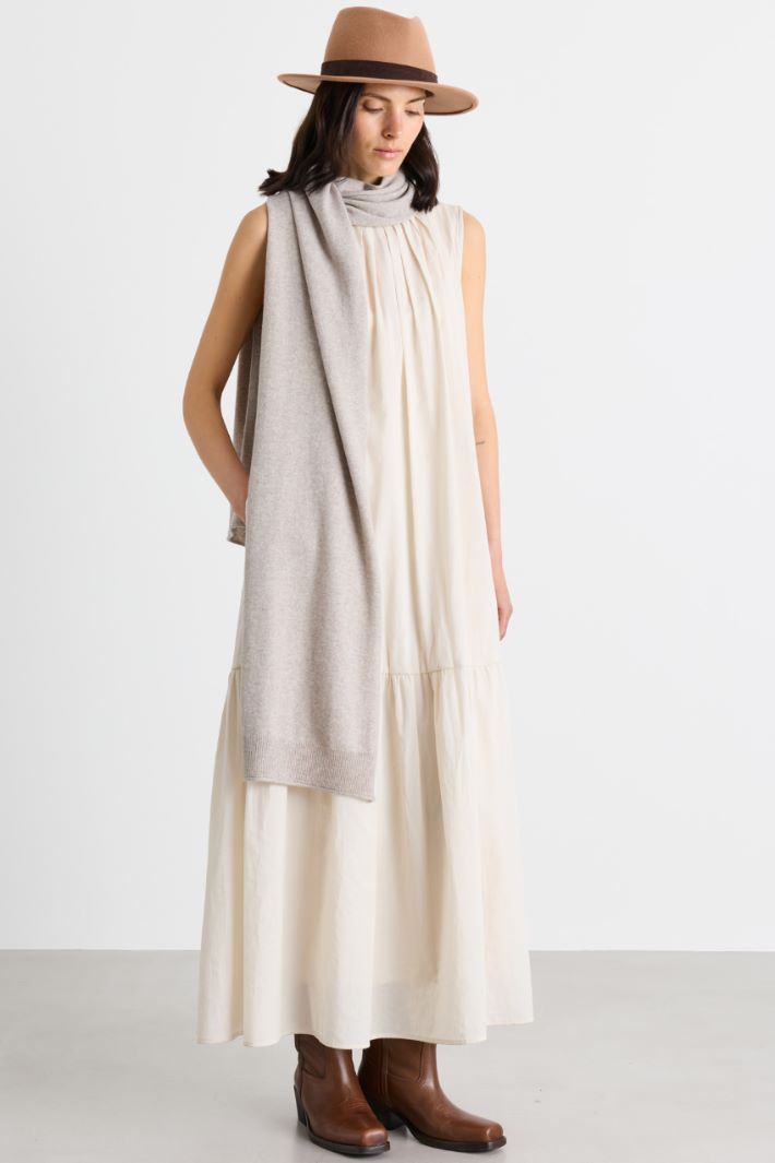 Pure Cashmere Scarf - BEIGE - Intrend - 2