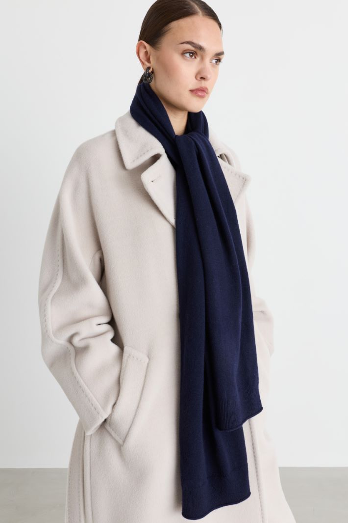 Pure Cashmere Scarf - BLUE - Intrend - 2