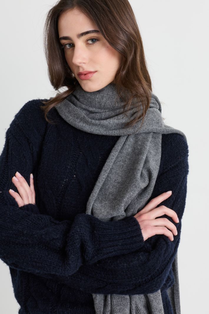 Pure Cashmere Scarf - GREY - Intrend - 2