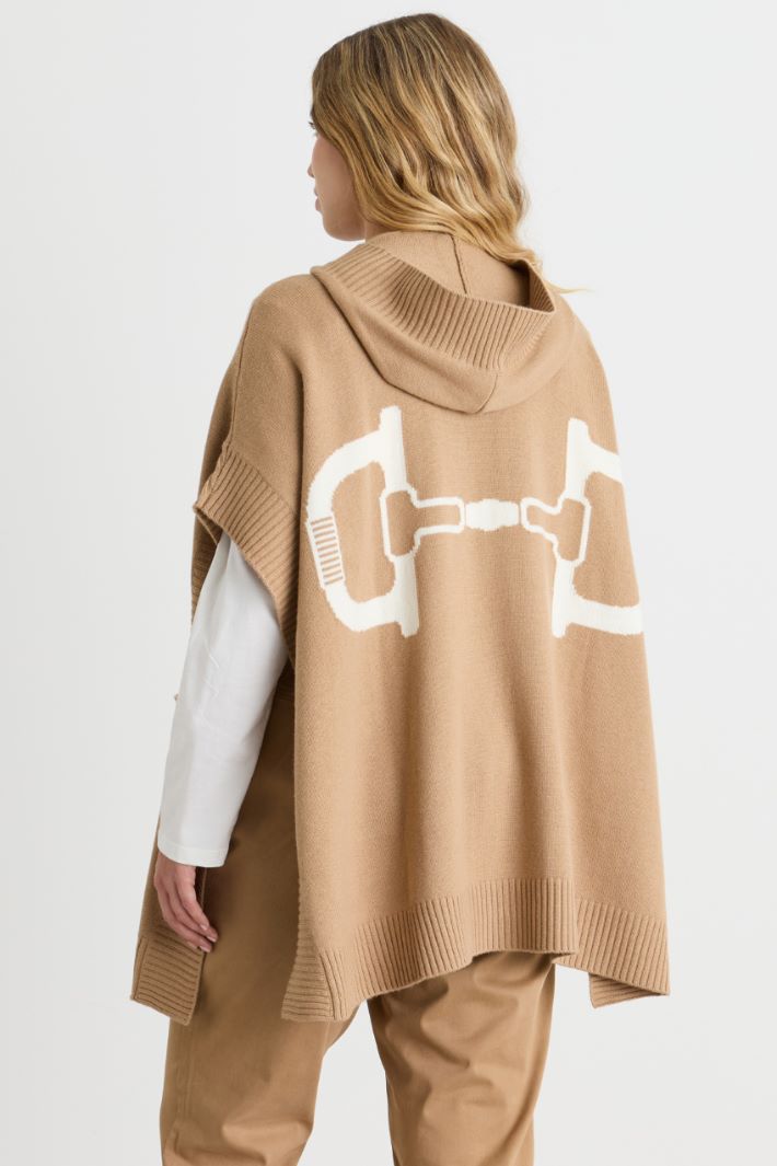 Poncho con cappuccio - CAMMELLO - Intrend - 2