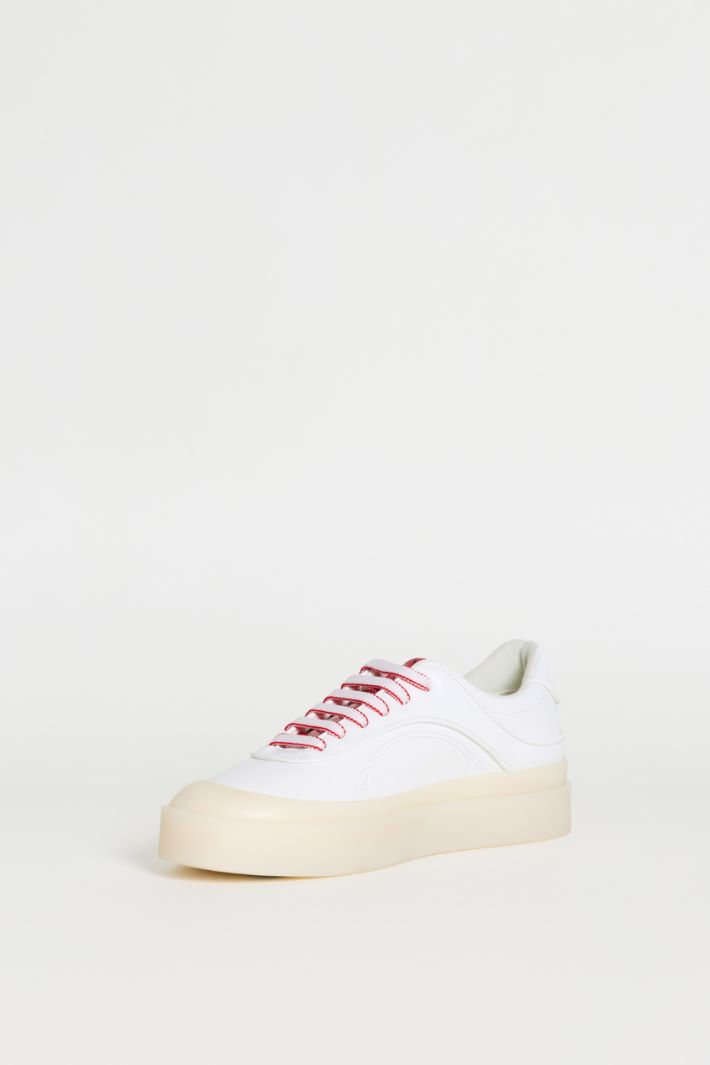 Chunky-sole trainers - WHITE RED - Intrend - 3