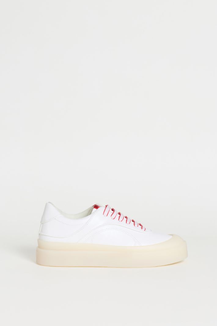 Chunky-sole trainers - WHITE RED - Intrend