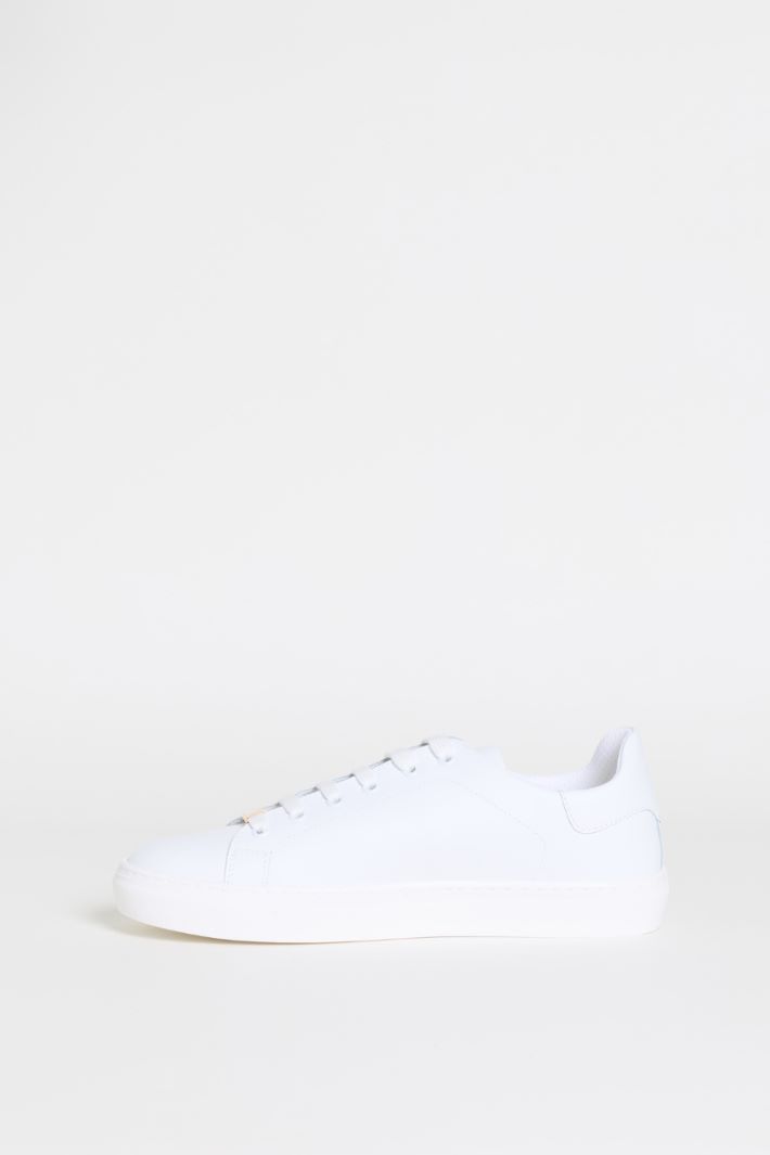 Leather Trainers - WHITE - Intrend - 3