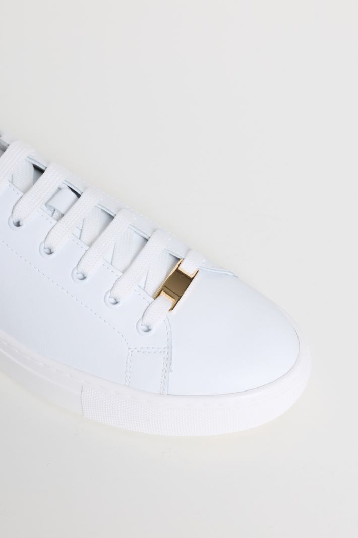 Leather Trainers - WHITE - Intrend - 4
