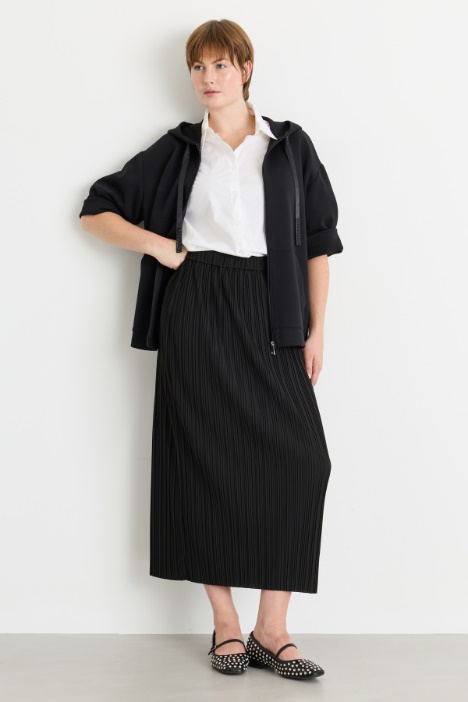 Pleated jersey skirt - Intrend