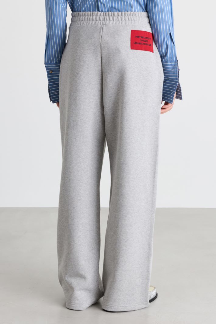 Stretch-cotton joggers - GREY - Intrend - 4