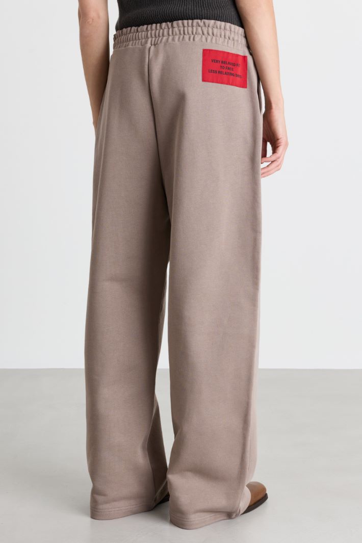 Stretch-cotton joggers - GREY - Intrend - 4