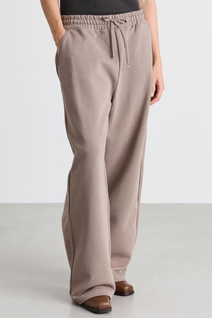 Stretch-cotton joggers - GREY - Intrend - 2