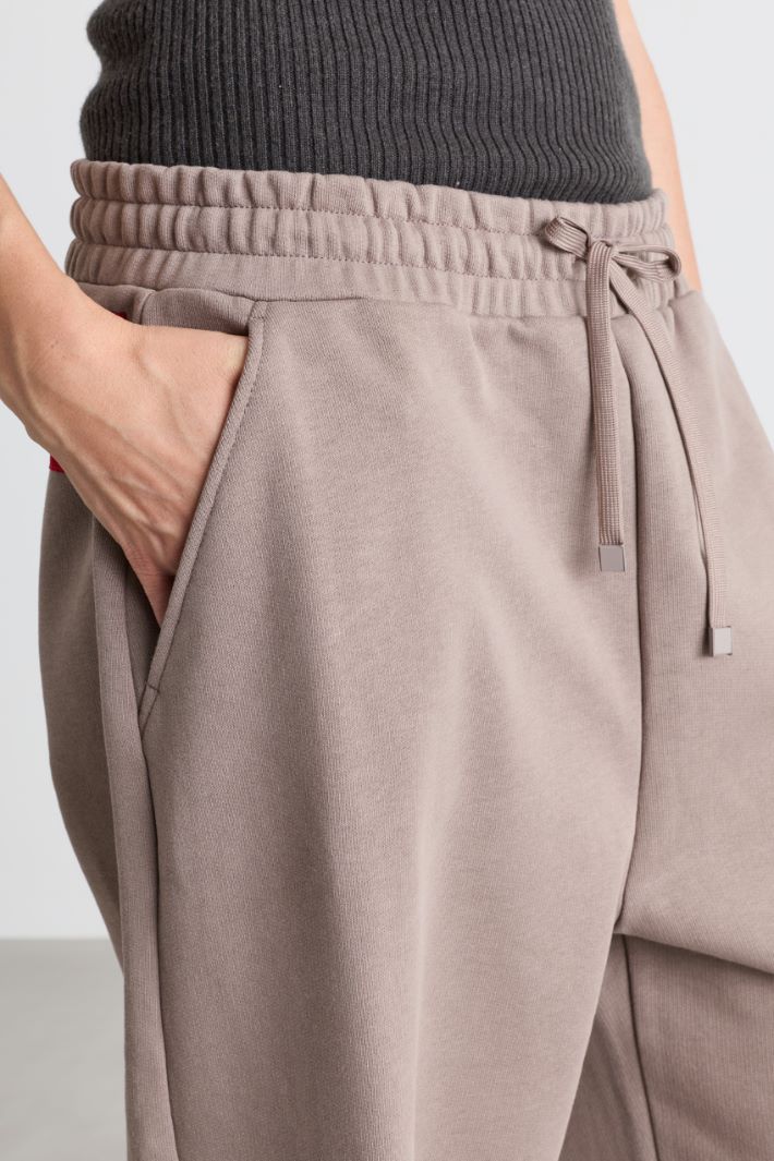 Stretch-cotton joggers - GREY - Intrend - 3