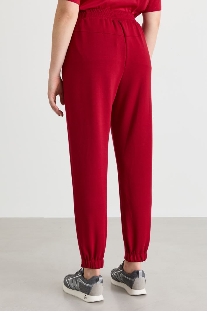 Jersey joggers - RED - Intrend - 4